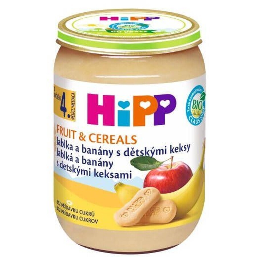 Buy HiPP Organic Apples and Bananas with baby biscuits 190 g HiPP Organic Apples and Bananas with baby biscuits 190 g