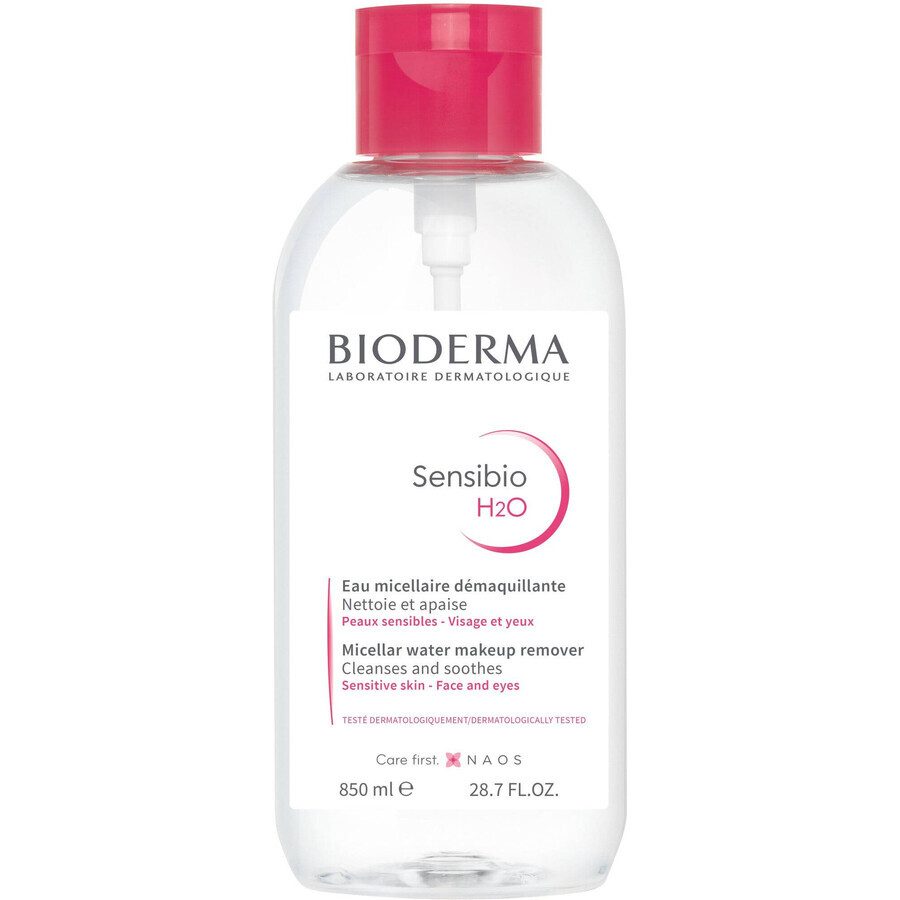 Bioderma Sensibio H2O apă micelară pentru piele sensibilă pompă 850 ml