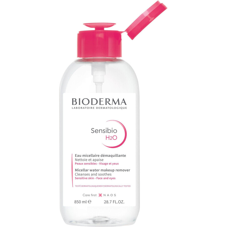 Bioderma Sensibio H2O apă micelară pentru piele sensibilă pompă 850 ml
