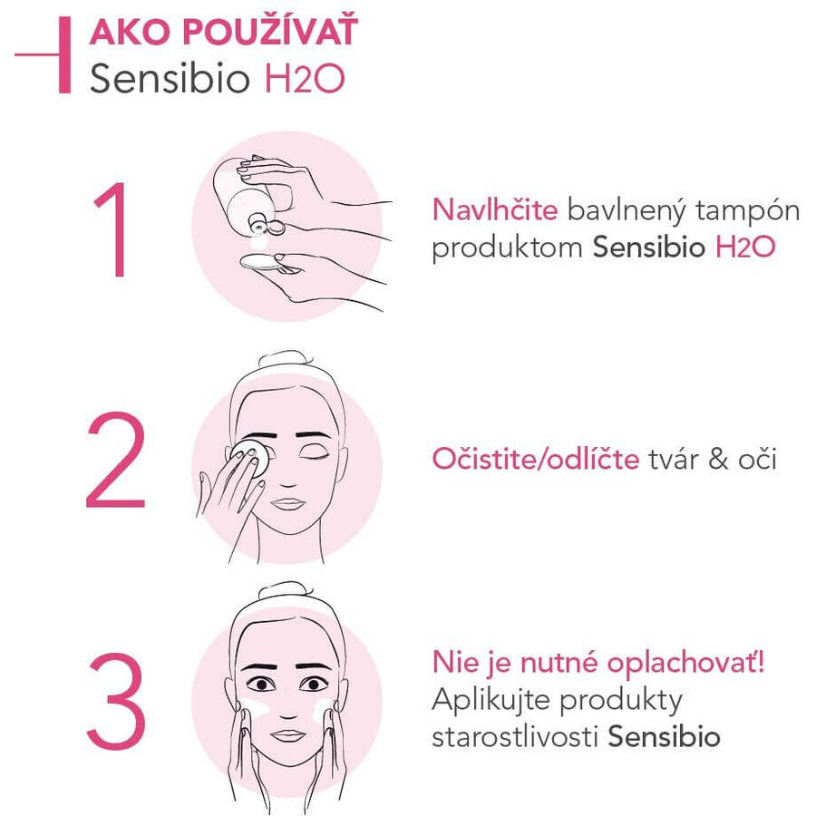 Bioderma Sensibio H2O apă micelară pentru piele sensibilă pompă 850 ml