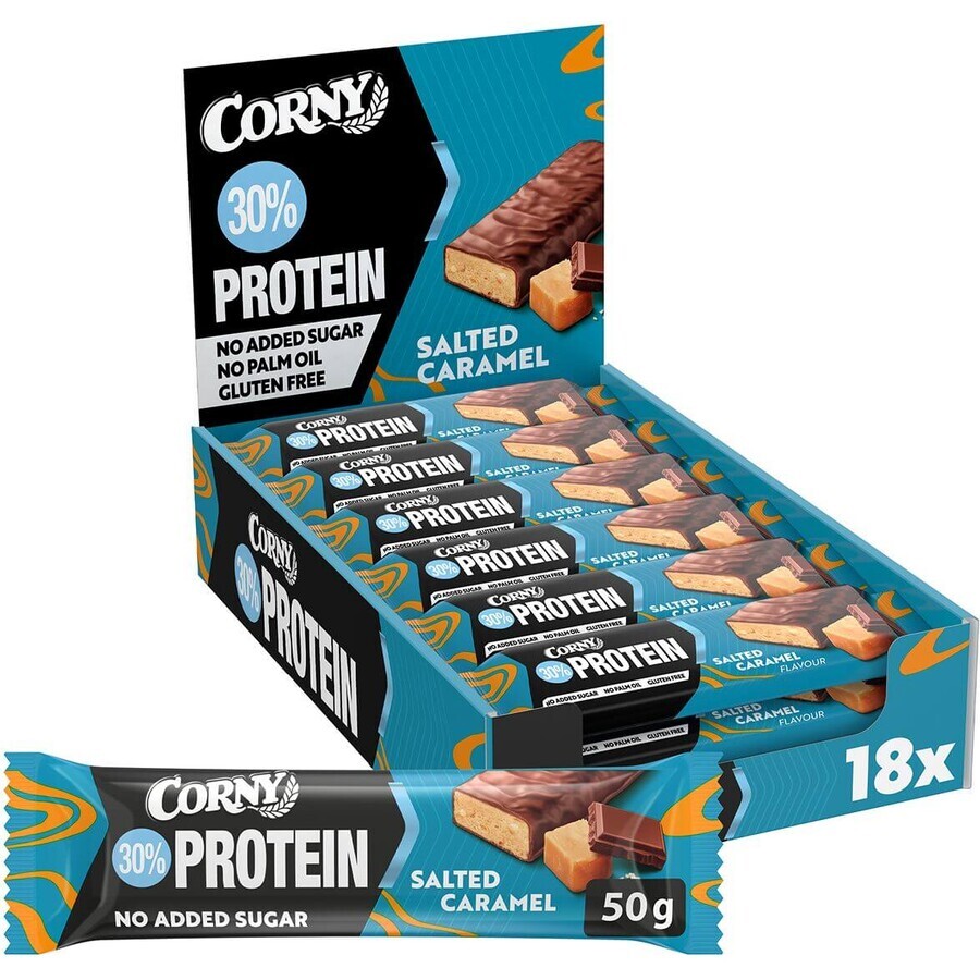 Barretta proteica Corny Protein 30% caramello salato 50 g