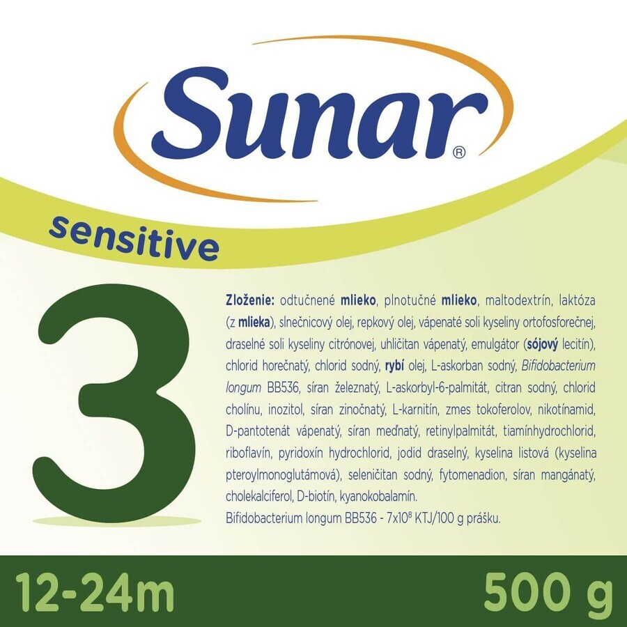 Sunar Sensitive 3 Kleinkindermilch 500 g