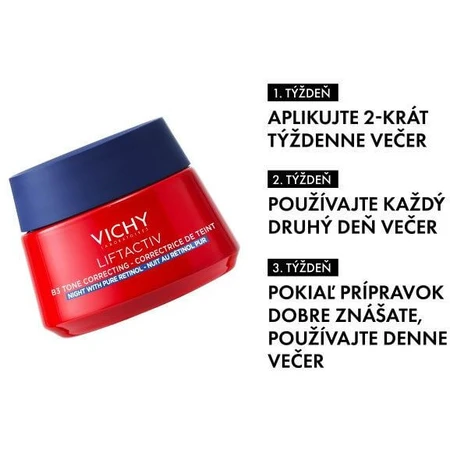 Vichy LIFTACTIV B3 Crème teintante de nuit au rétinol pur pour le renouvellement cellulaire des peaux hyperpigmentées 50 ml