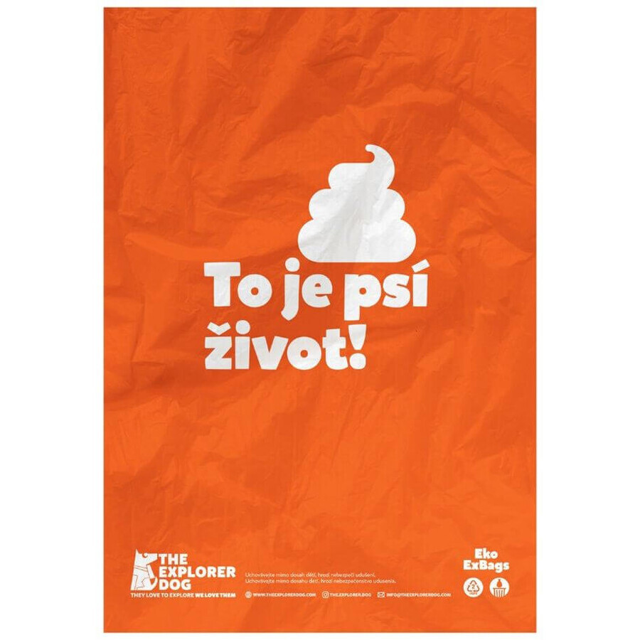 Explorer dog Bolsas recicladas para cacas de perro 4 x 15 unidades