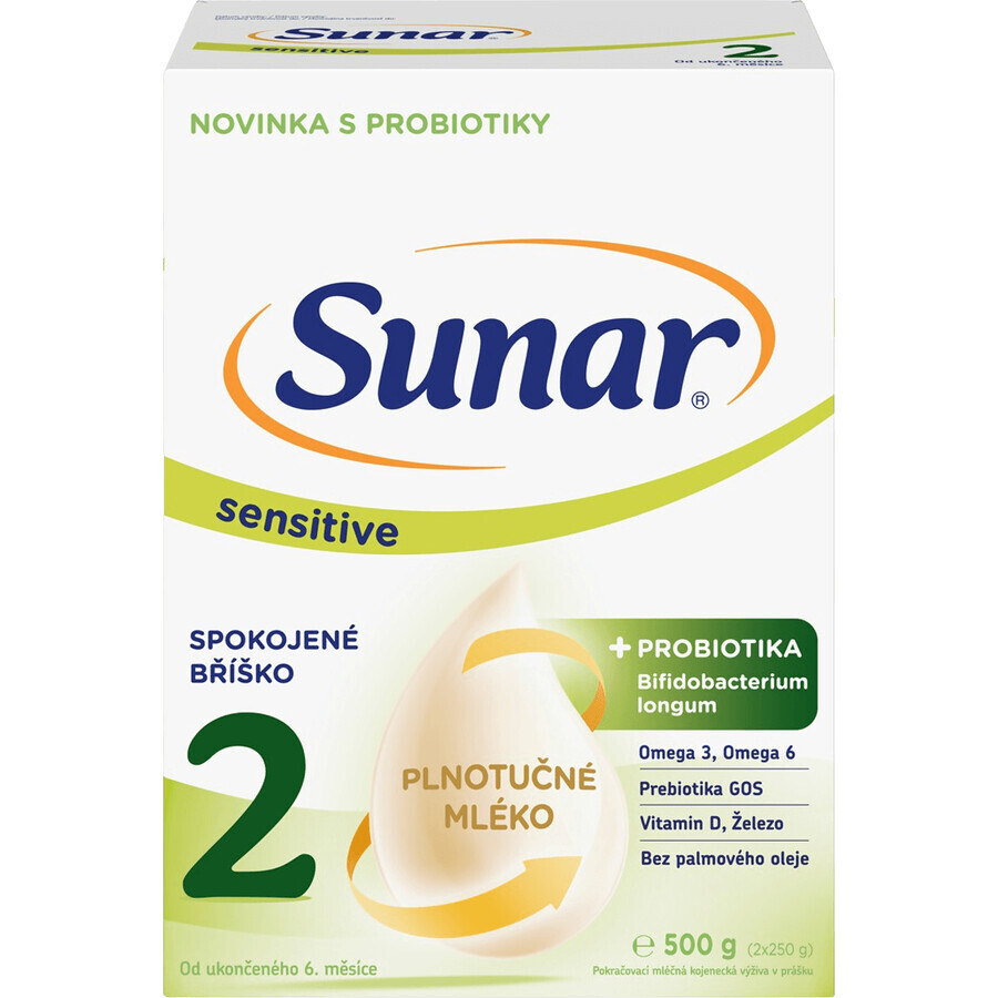Sunar Sensitive 2 leche infantil de continuación 500 g