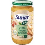 Sunar Verduras ecológicas, pasta, pollo 12m+, 235 g