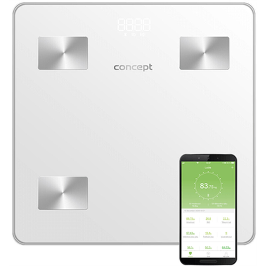 Concept VO4000 bilancia pesapersone diagnostica 180kg bianco