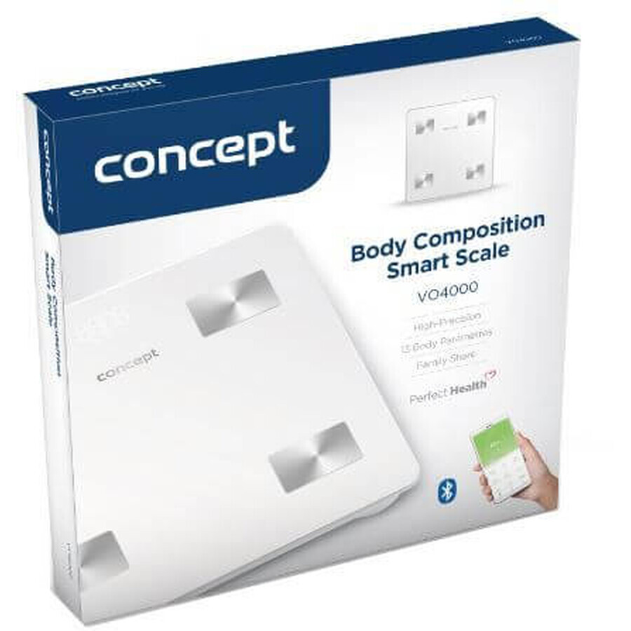 Concept VO4000 bilancia pesapersone diagnostica 180kg bianco