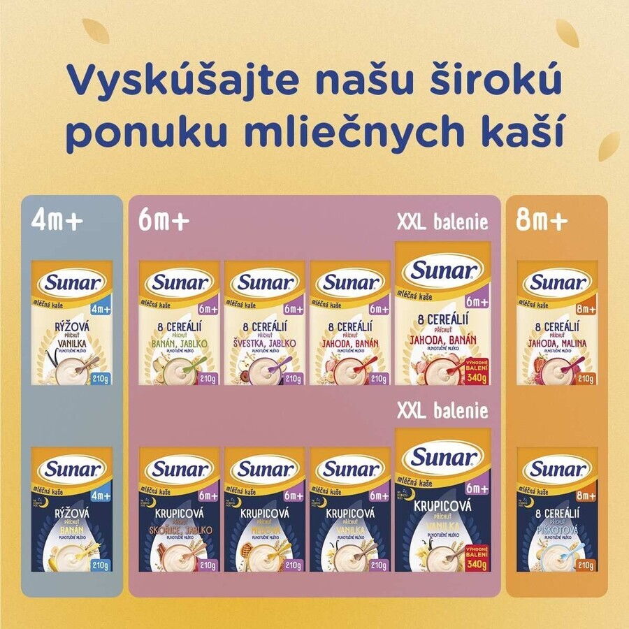 Porridge Sunar avec 8 céréales pour une bonne nuit de sommeil biscuit 210 g