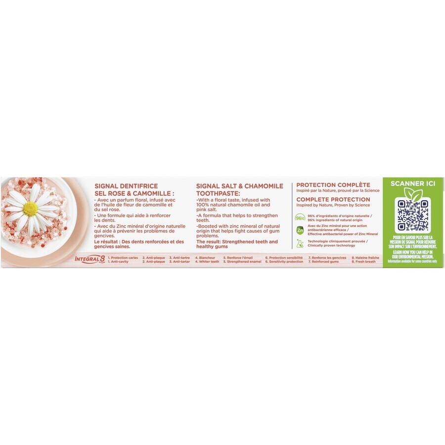 Dentifricio Signal Nature Elements Integral 8 Camomilla e Sale 75 ml