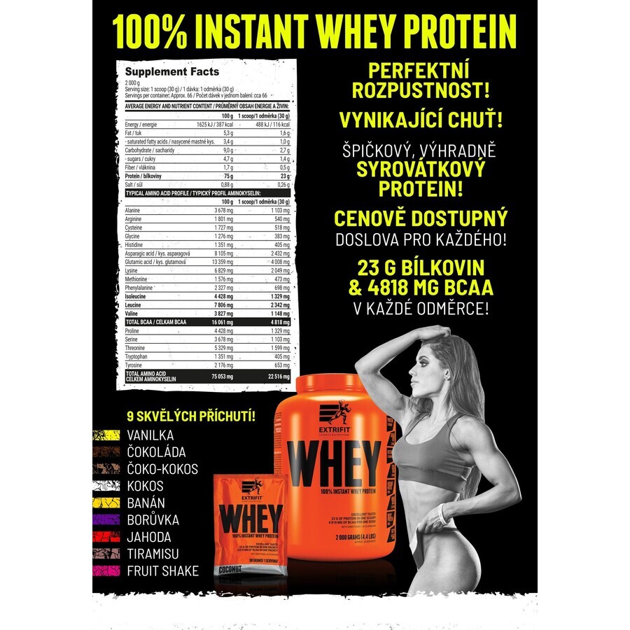 Extrifit 100% Proteine Whey Caramello Salato 2000 g