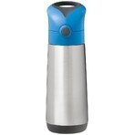 B. doos Drinkthermosfles met rietje, blauw/grijs 500 ml B. doos Drinkthermosfles met rietje, blauw/grijs 500 ml