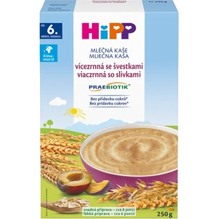 HiPP PRAEBIOTIK Papilla de leche multicereales con ciruelas 250 g