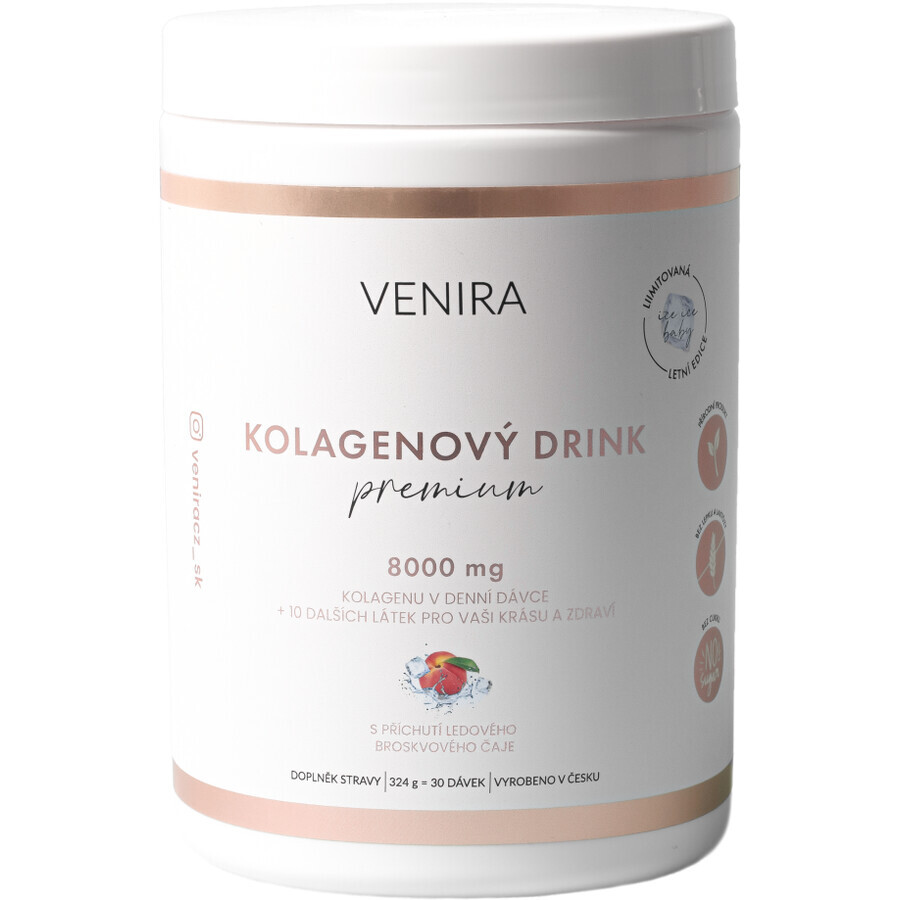 Venira Premium Collagen Drink Pfirsich Tee mit Eis 324 g