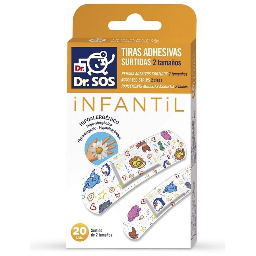 Dr. Saus zuigelingenstrips mix waterproof 20 stuks