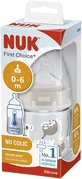 Nuk First Choice Baby Bottle Temperature control beige 150 ml
