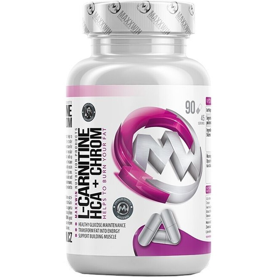Maxxwin L-carnitine + HCA + Chrome 90 gélules