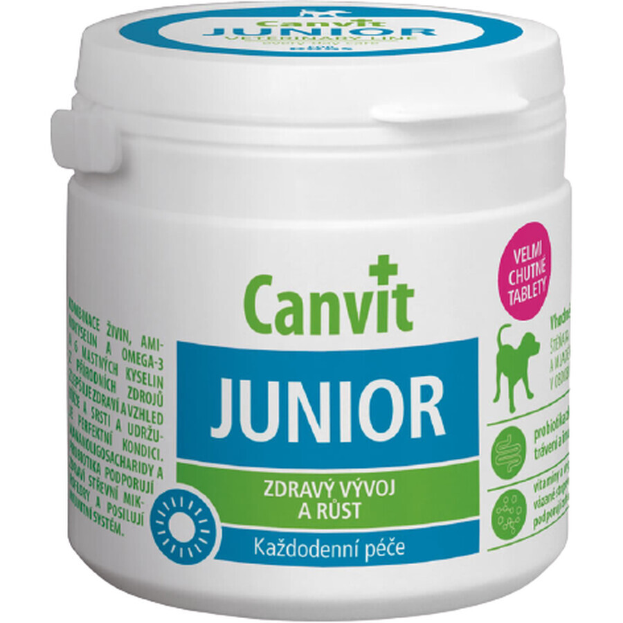 Canvit Junior voor honden gearomatiseerde tabletten 100 g