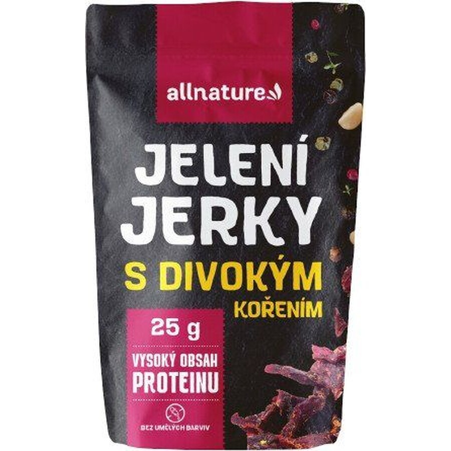 Buy Allnature Deer Jerky with wild spices 25 g Allnature Deer Jerky with wild spices 25 g