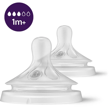Philips Avent Natural Response 3 trage speen 1m+, 2 stuks