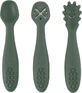 Petite&amp;Mars Set of silicone training spoons Take&amp;Match Misty Green 6m+ 3 pcs.