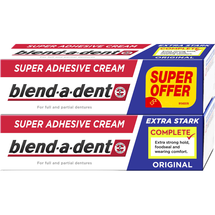 Blend-A-Dent Fixative Cream Original Complete 2 x 47 g