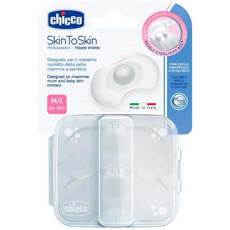 Chicco Protège-tétine SkinToSkin Silicone M/L 2 pcs