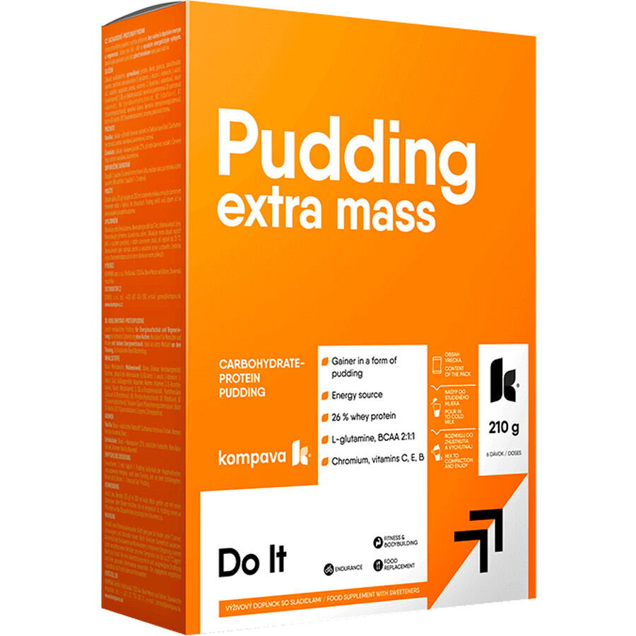 Kompava Extra Mass Vanille- en chocoladepudding 6 x 35 g