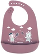 Canpol babies Bonjour Paris Silicone bib with pink pocket