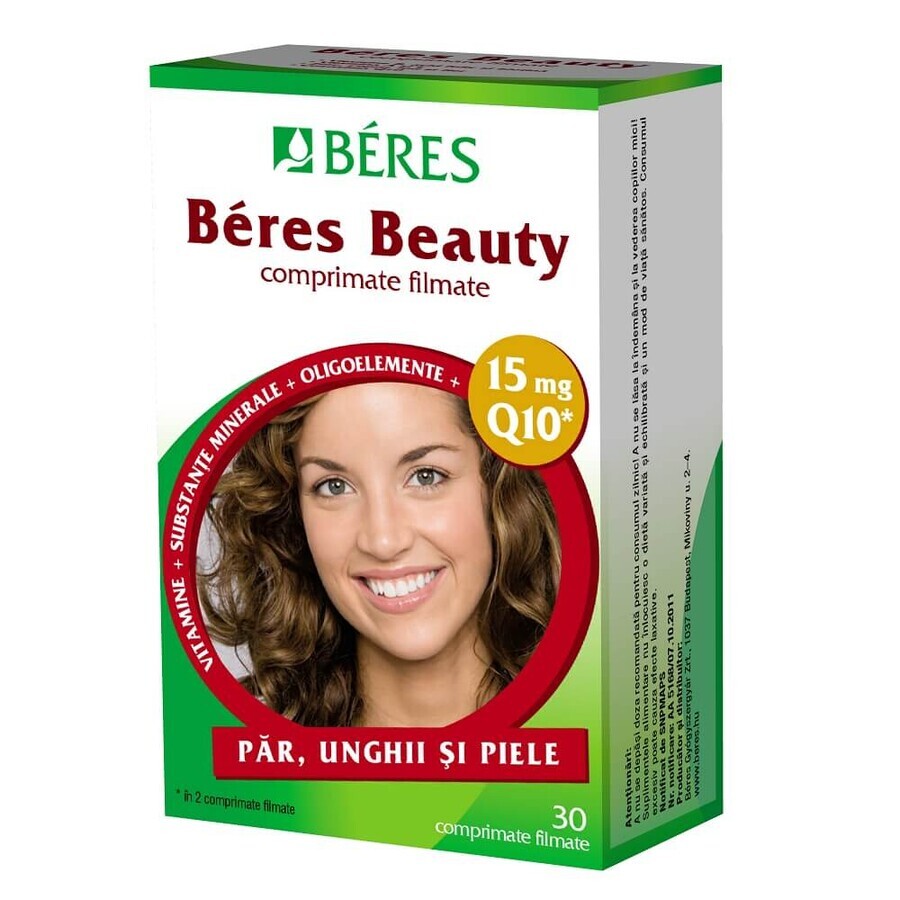 Beres Beauty cabello, uñas y piel, 30 comprimidos, Beres Pharmaceuticals Co