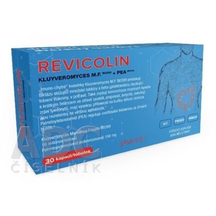 Pharco REVICOLIN Kluyveromyces yeast + PEA 30 capsules