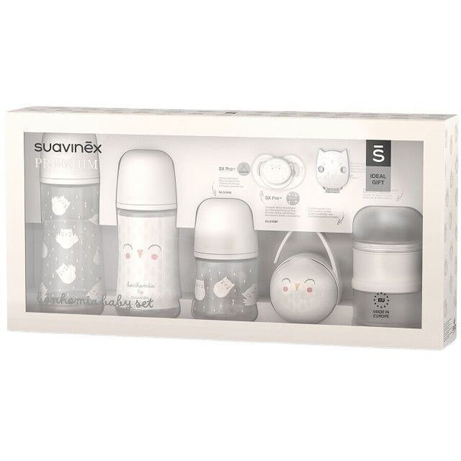 Suavinex Bonhomia Premium set voor pasgeborenen - wit 7 stuks