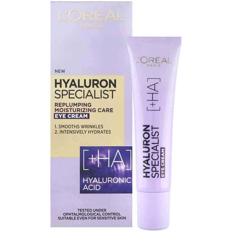 Comprar L'Oréal Paris Hyaluron Crema Contorno de Ojos 15 ml L'Oréal Paris Hyaluron Crema Contorno de Ojos 15 ml