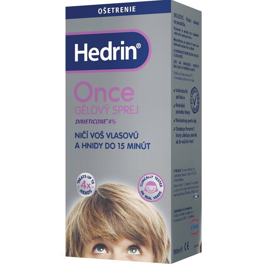 Hedrin Once Spray gel against lice and nits 100 ml