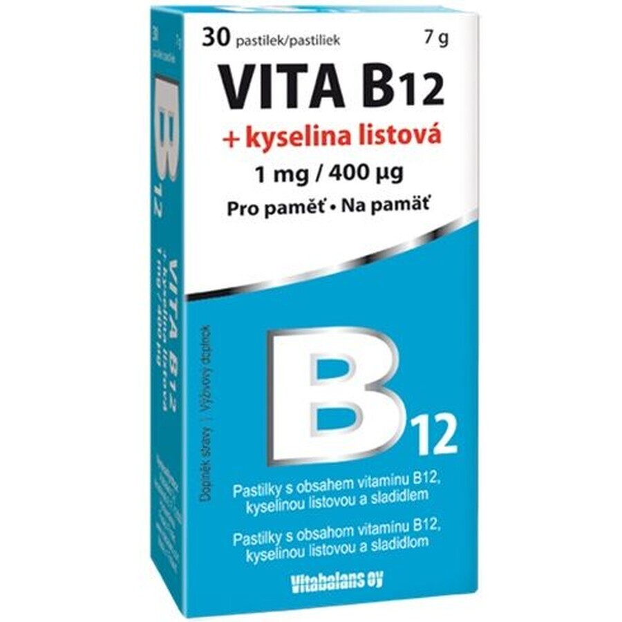 Vitabalans Oy VITA B12 + foliumzuur 30 pillen