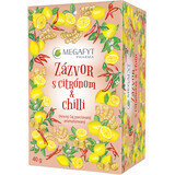 Megafyt Sachet de gingembre au citron et au piment 20 x 2 g