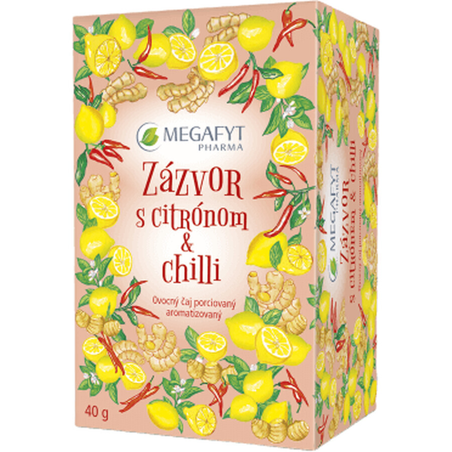 Megafyt Ginger with lemon and chilli sachet 20 x 2 g