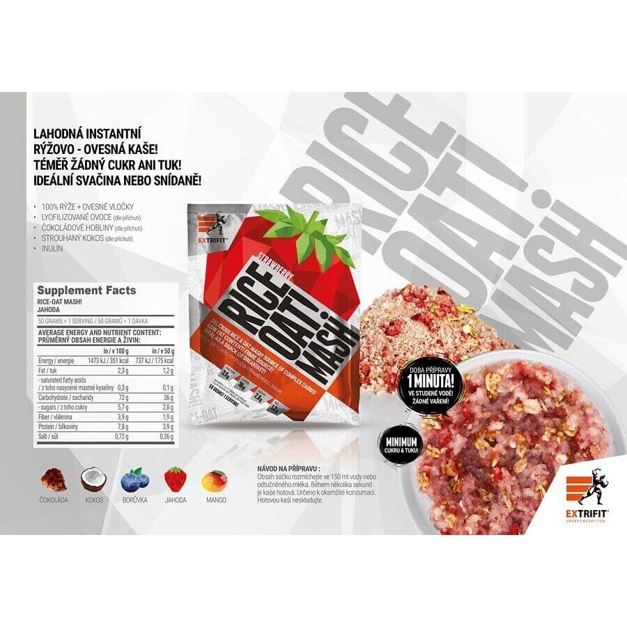 Extrifit Porridge di avena con riso al lampone 50 g