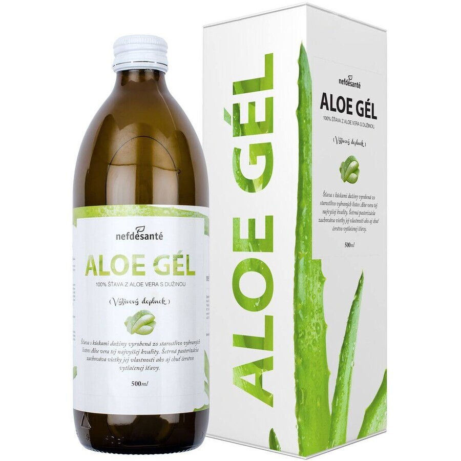 Nefdésanté ALOE GEL Aloe vera Saft mit Fruchtfleisch 500 ml
