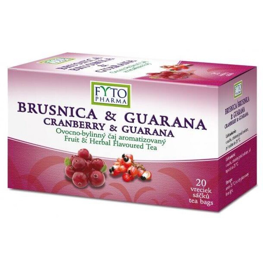 Fyto Pharma Cranberry & Guarana Früchtetee im Beutel mit Trichter 20 x 2 g