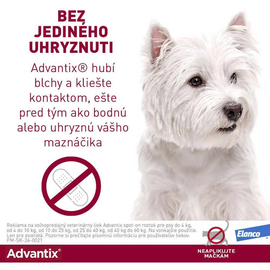 Advantix Spot-on pentru câini de la 4 la 10 kg 1 buc