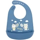 Canpol babies Bonjour Paris Bavette en silicone avec poche bleue