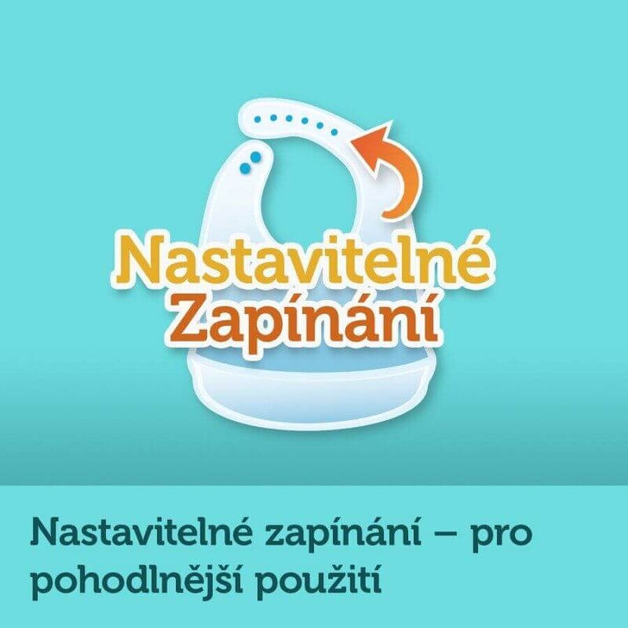 Canpol babies Bonjour Paris Bavetă din silicon cu buzunar albastru Canpol babies Bonjour Paris Bavetă din silicon cu buzunar albastru