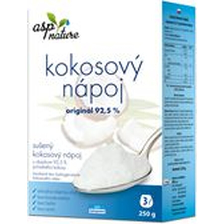 ASP COCONUT BEVERAGE original cu 92,5% nucă de cocos, uscată, pulbere 1x250 g