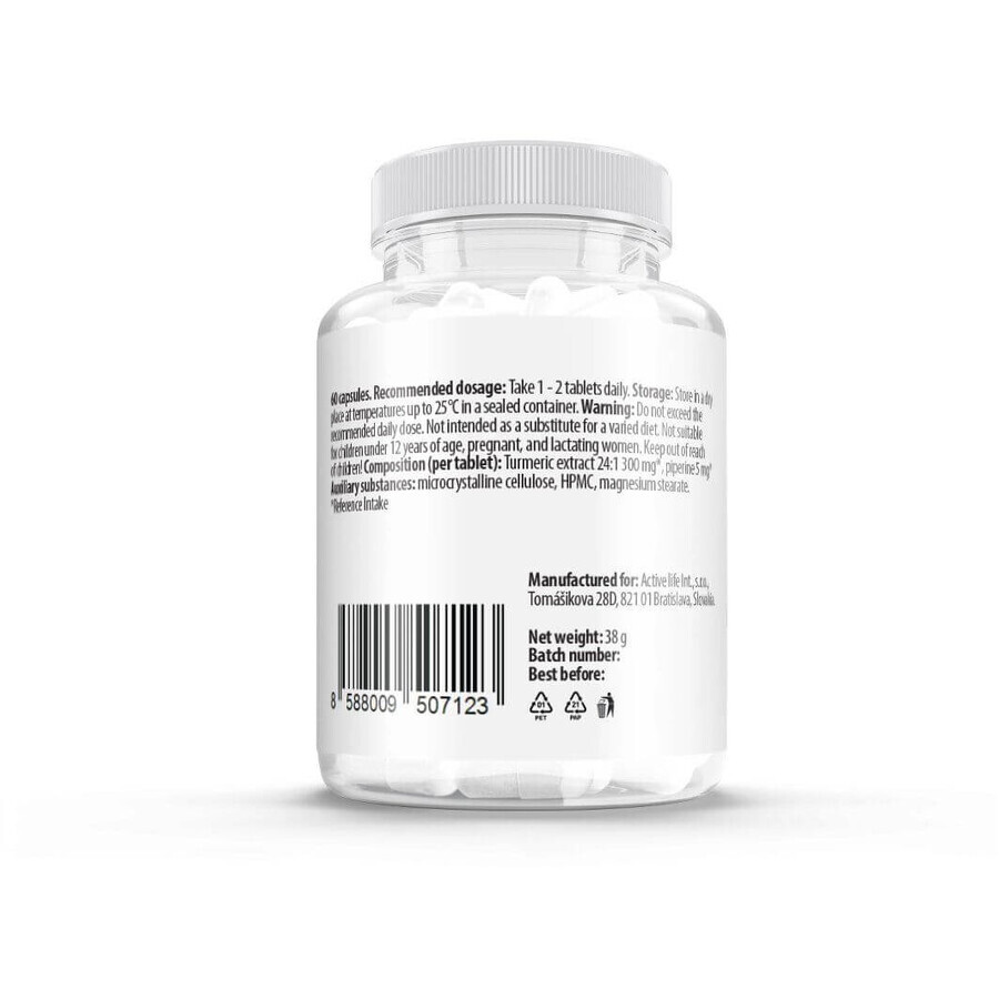 Zerex Curcumin + Piperin - natürliche Unterstützung gegen Entzündungen 60 Weichkapseln