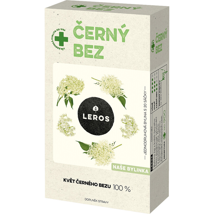 Leros Onze kruiden, zwarte vlierbessen 20 x 1 g