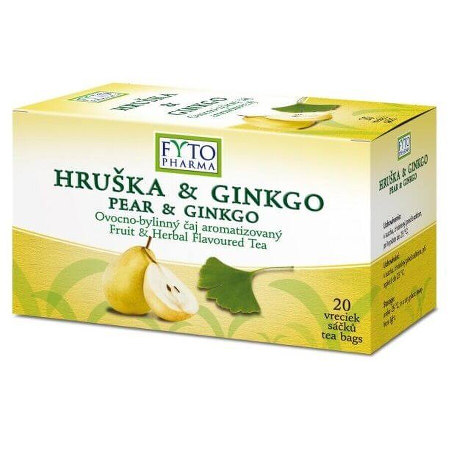 Fyto Pharma Pear and ginkgo fruit tea in bags with funnel 20 x 2 g