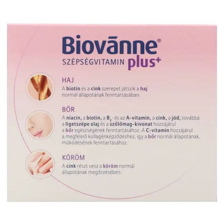 Biovánne Plus capsule de vitamine de frumusețe 90 capsule