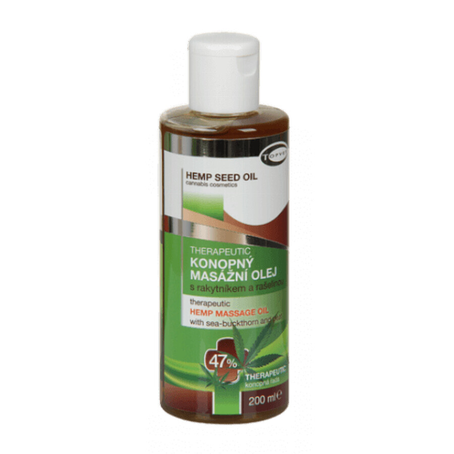 Topvet Aceite de cáñamo para masajes 200 ml