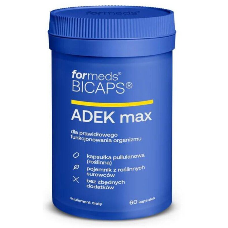 Bicaps ADEK Max 60 cápsulas Formas